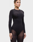 Milena – Ultra - Soft Sculpted Silhouette Naadloze Long - Sleeve Bodysuit - Bella Fit™