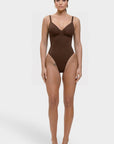 Stefanie Zipper - Naadloos Plunge Bodysuit – Borstondersteuning en Interne Clips - Bella Fit™