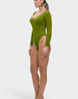 Maya – Sculpt Knit Muse Naadloze Rib Contour Bodysuit - Bella Fit™
