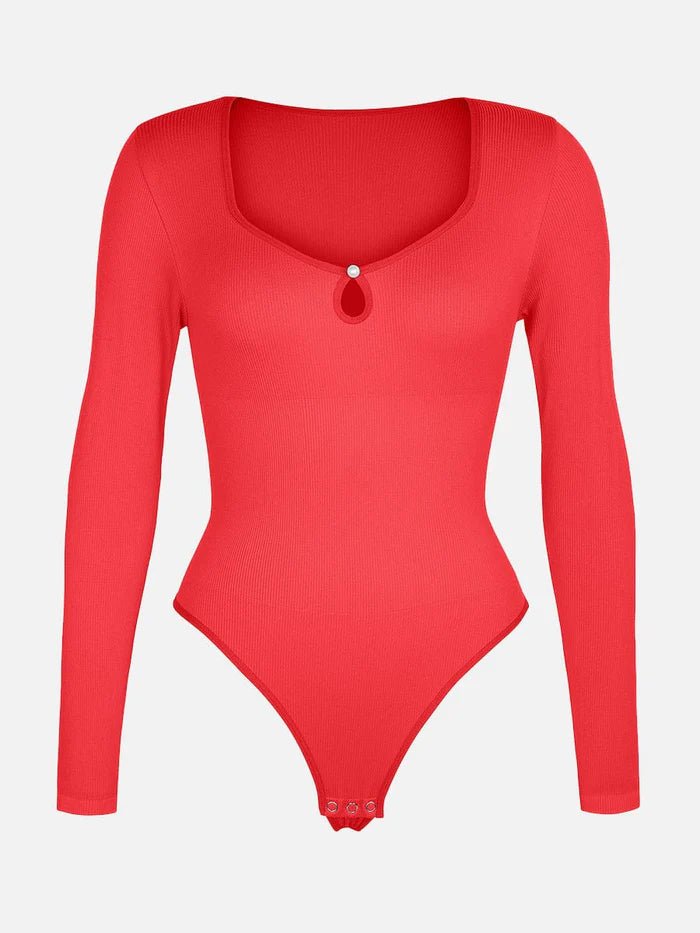 Maya – Sculpt Knit Muse Naadloze Rib Contour Bodysuit - Bella Fit™