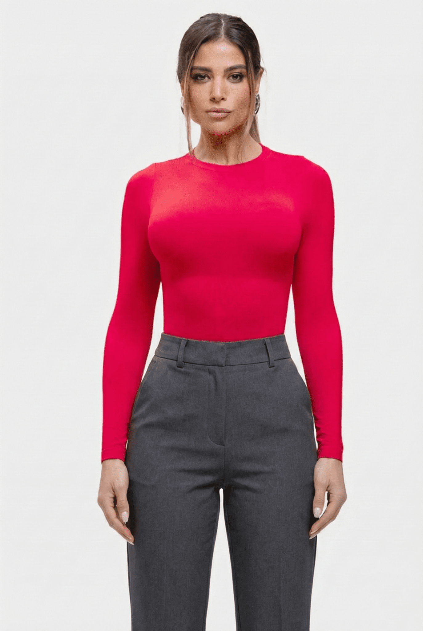 Milena – Ultra - Soft Sculpted Silhouette Naadloze Long - Sleeve Bodysuit - Bella Fit™