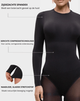 Milena – Ultra - Soft Sculpted Silhouette Naadloze Long - Sleeve Bodysuit - Bella Fit™