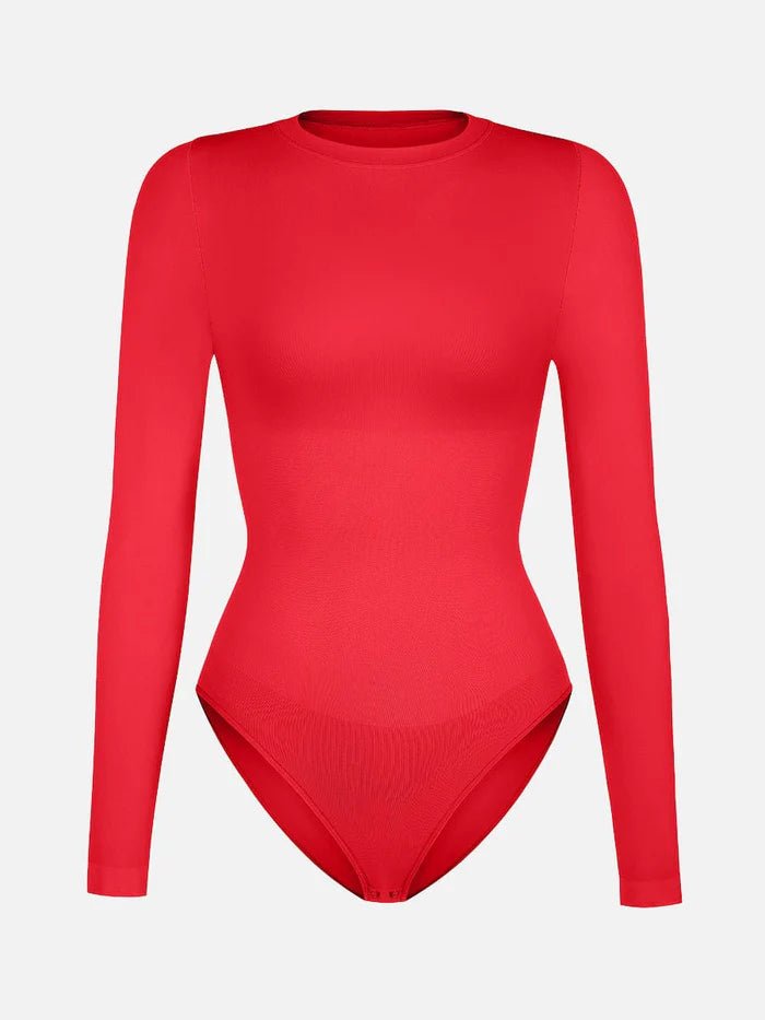 Milena – Ultra - Soft Sculpted Silhouette Naadloze Long - Sleeve Bodysuit - Bella Fit™