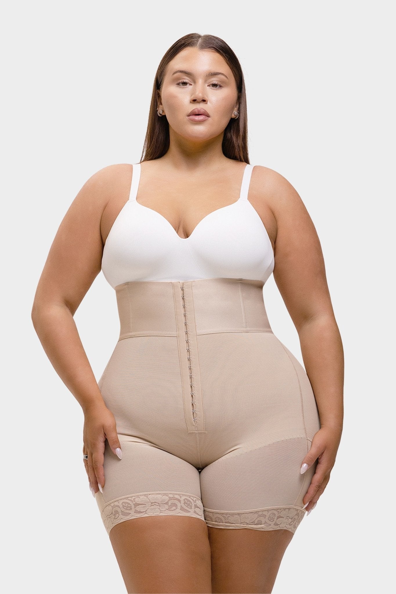 Valentina 2.0 - Hoog Getailleerd Body Shaper 3 Rijen Haakjes En Baleinen - Bella Fit™