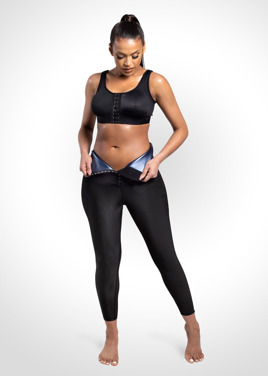 Corrigerende Leggings Afvallen Buik Sportlegging Zweetband